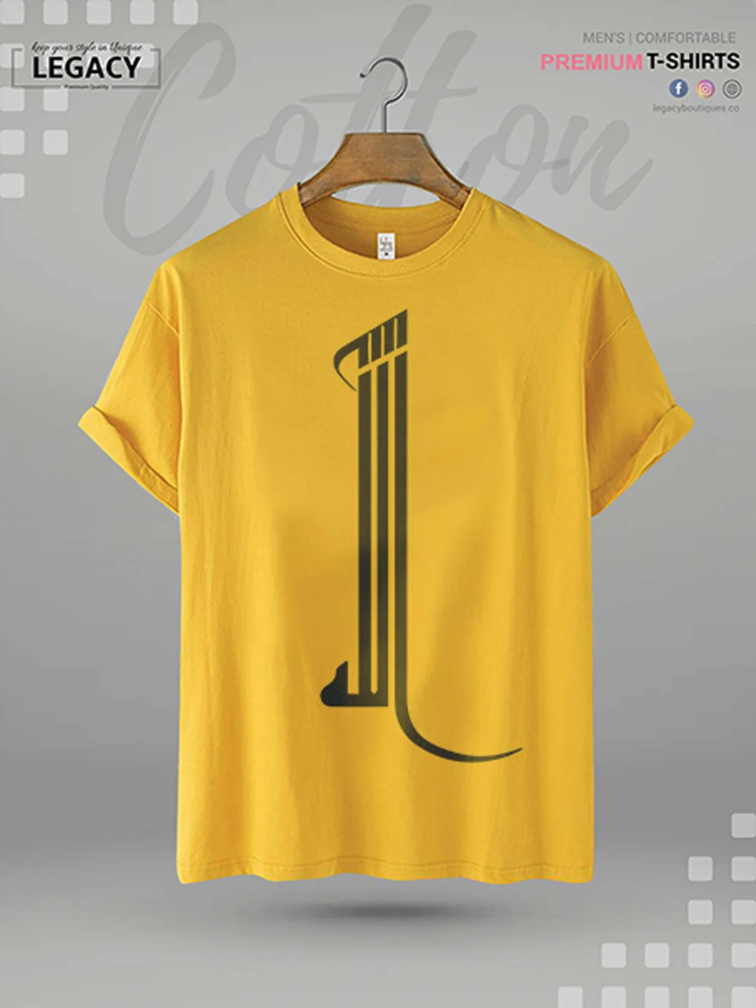 Allah Printed High Quality Men's Islamic T-shirt