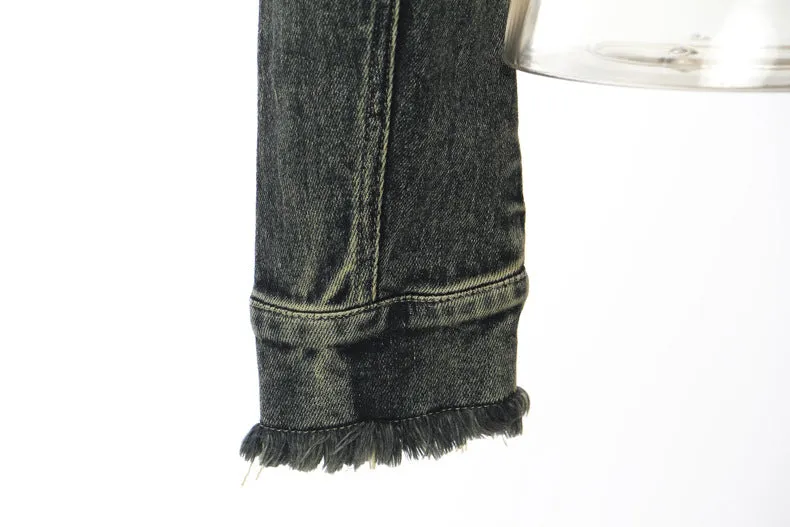 Autumn Asymmetric Cut Denim Jacket