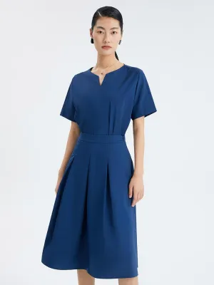 Blue A-Line Skirt