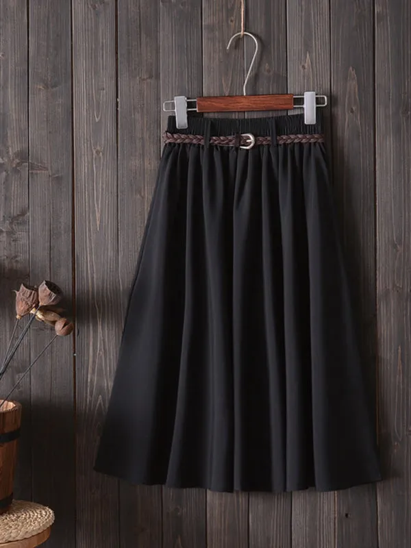 Blue Zone Planet |  A-Line Skirt Midi Skirt