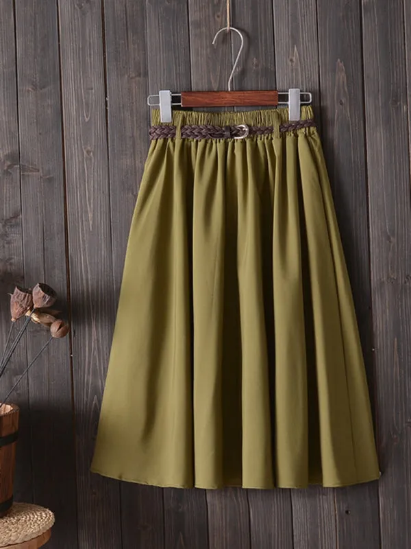 Blue Zone Planet |  A-Line Skirt Midi Skirt