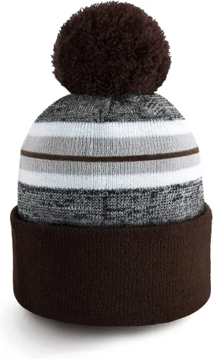 CHOK.LIDS Plain Color Stripe Beanies for Men and Women Soft Acrylic Knit Cuffed Beanie Cap Winter Hat Outdoor