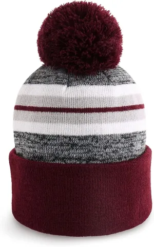 CHOK.LIDS Plain Color Stripe Beanies for Men and Women Soft Acrylic Knit Cuffed Beanie Cap Winter Hat Outdoor