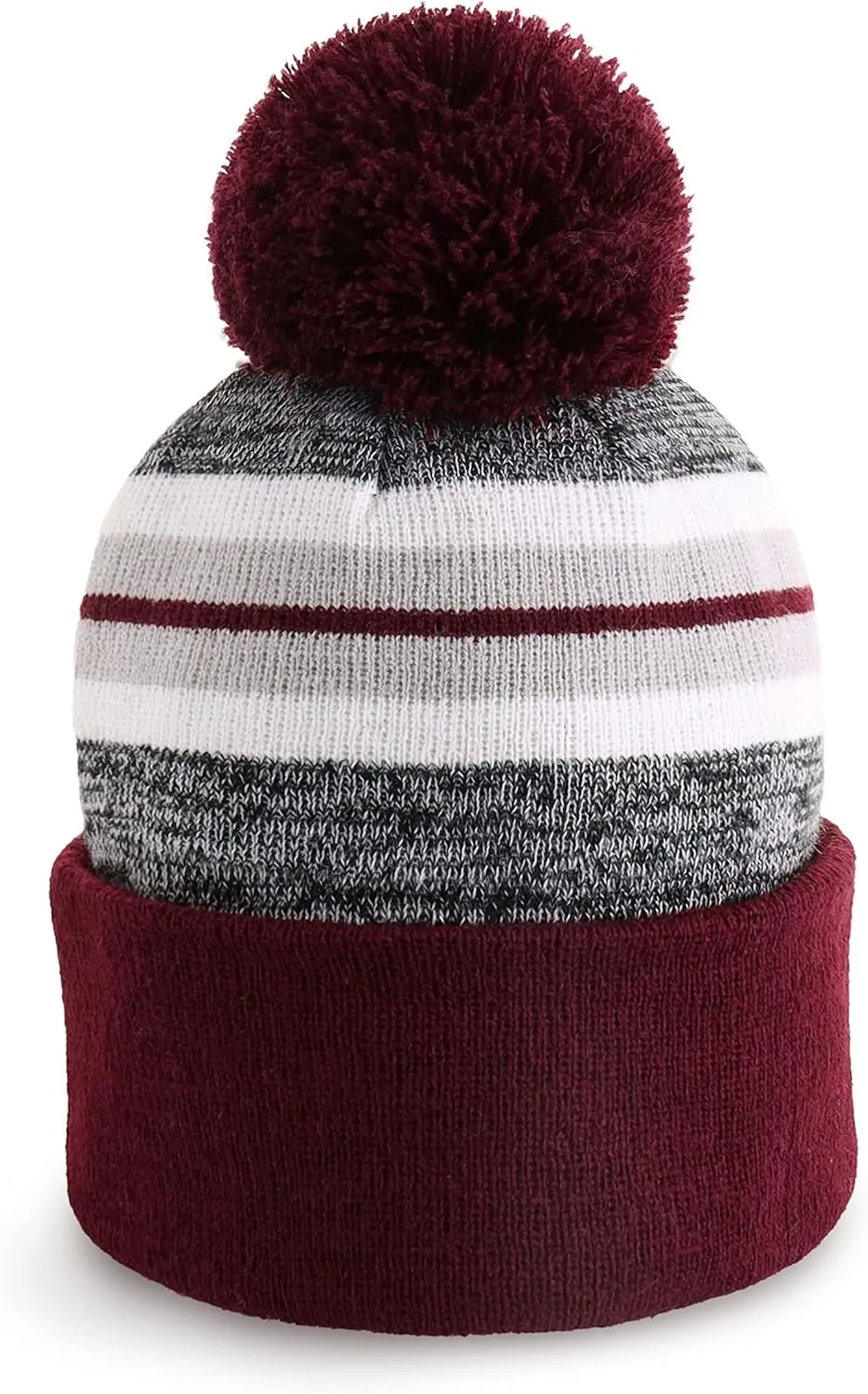 CHOK.LIDS Plain Color Stripe Beanies for Men and Women Soft Acrylic Knit Cuffed Beanie Cap Winter Hat Outdoor