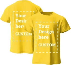 Custom T Shirts Personalized Your Own Crewneck Tee Shirt Customized Design Image/Text/Photo Cotton Shirt Men Women
