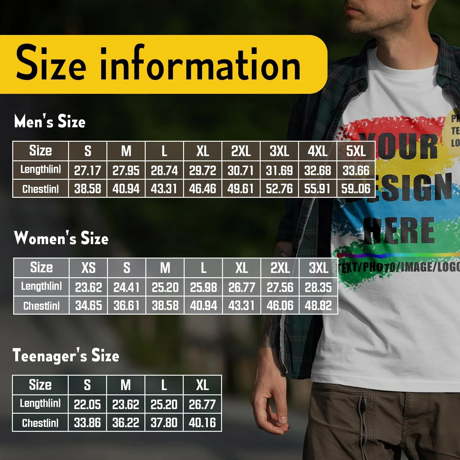 Custom T Shirts Personalized Your Own Crewneck Tee Shirt Customized Design Image/Text/Photo Cotton Shirt Men Women