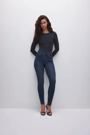 Dark Blue Wash Good Legs Crop