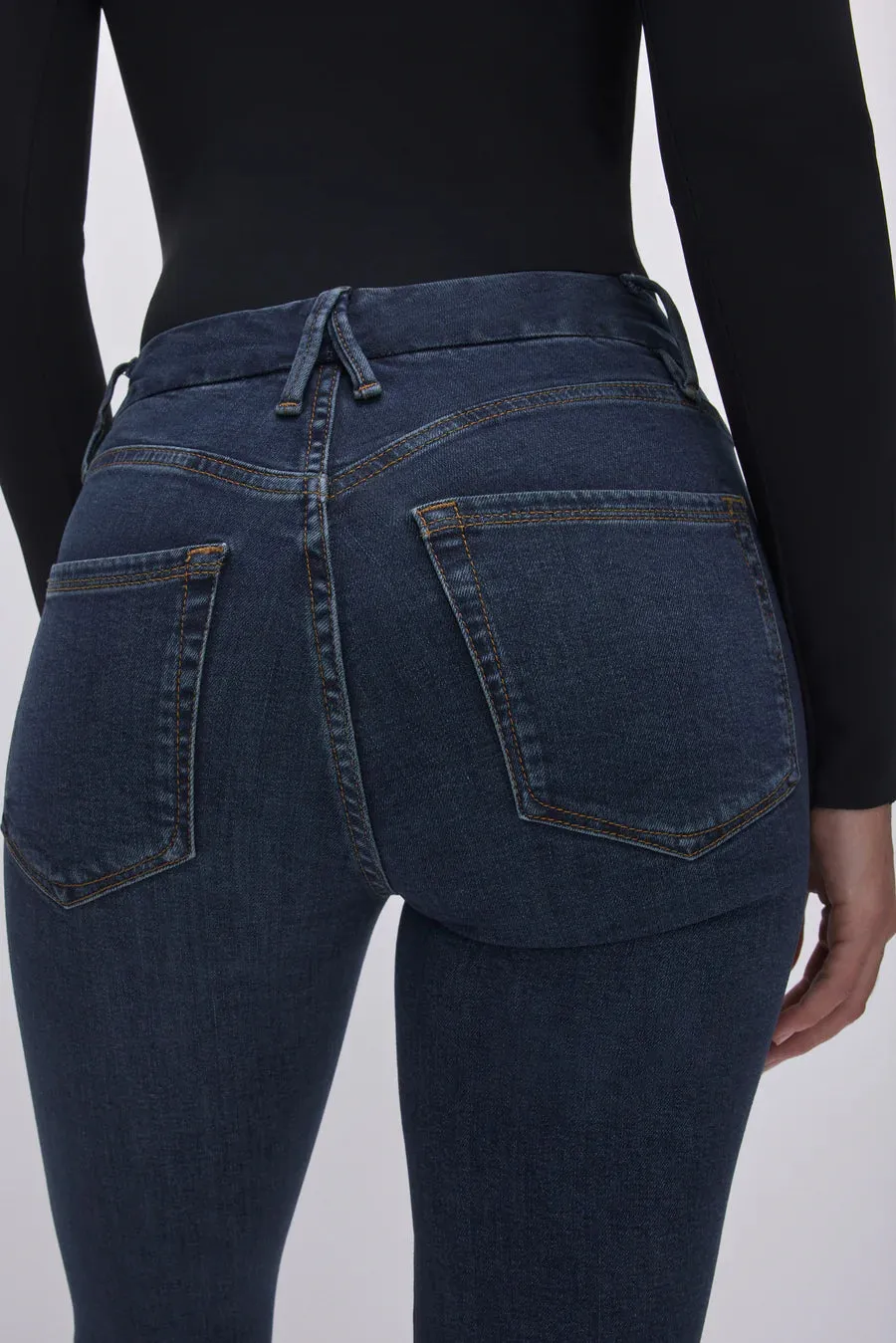 Dark Blue Wash Good Legs Crop