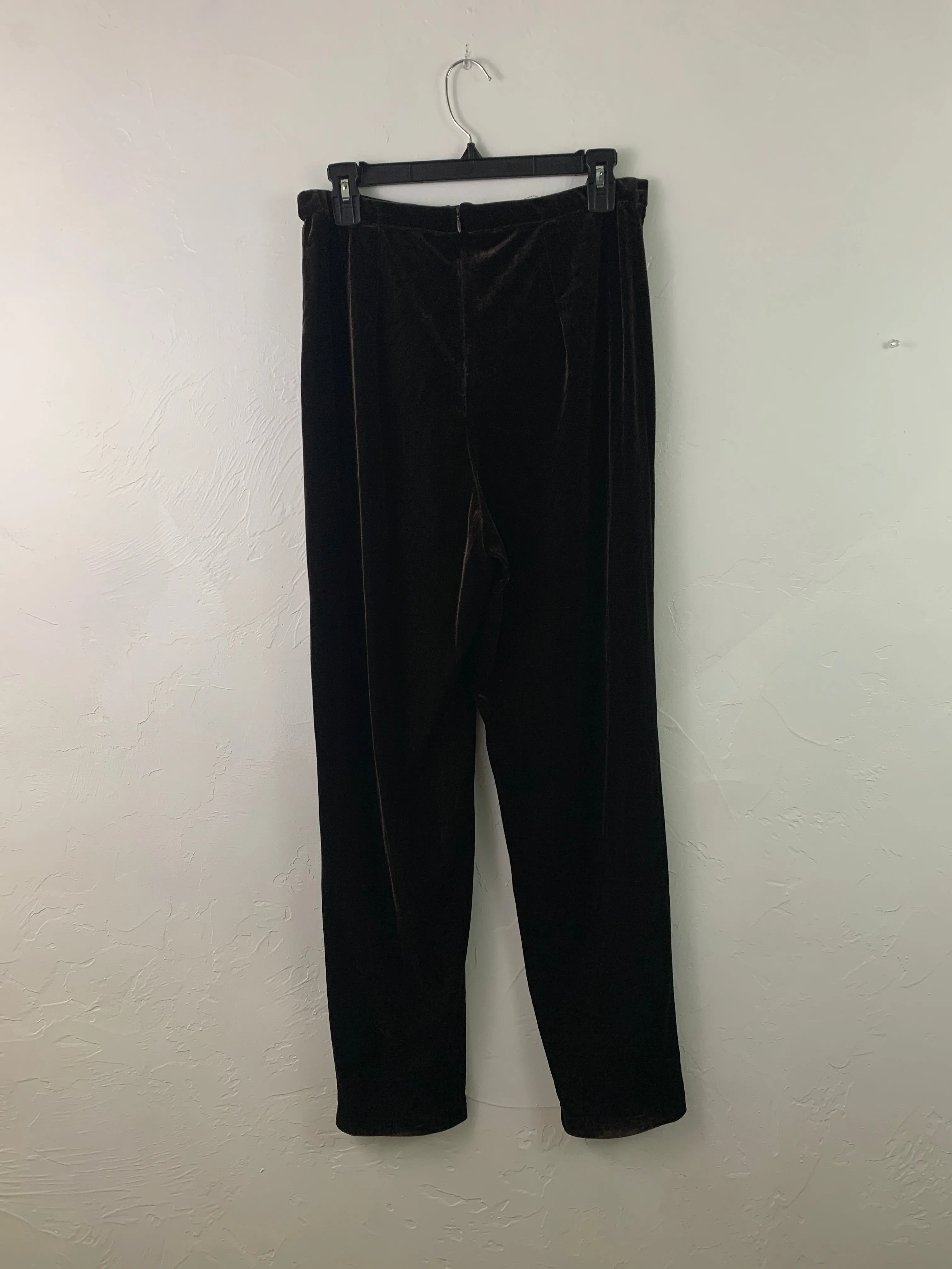 Dark brown velvet trousers