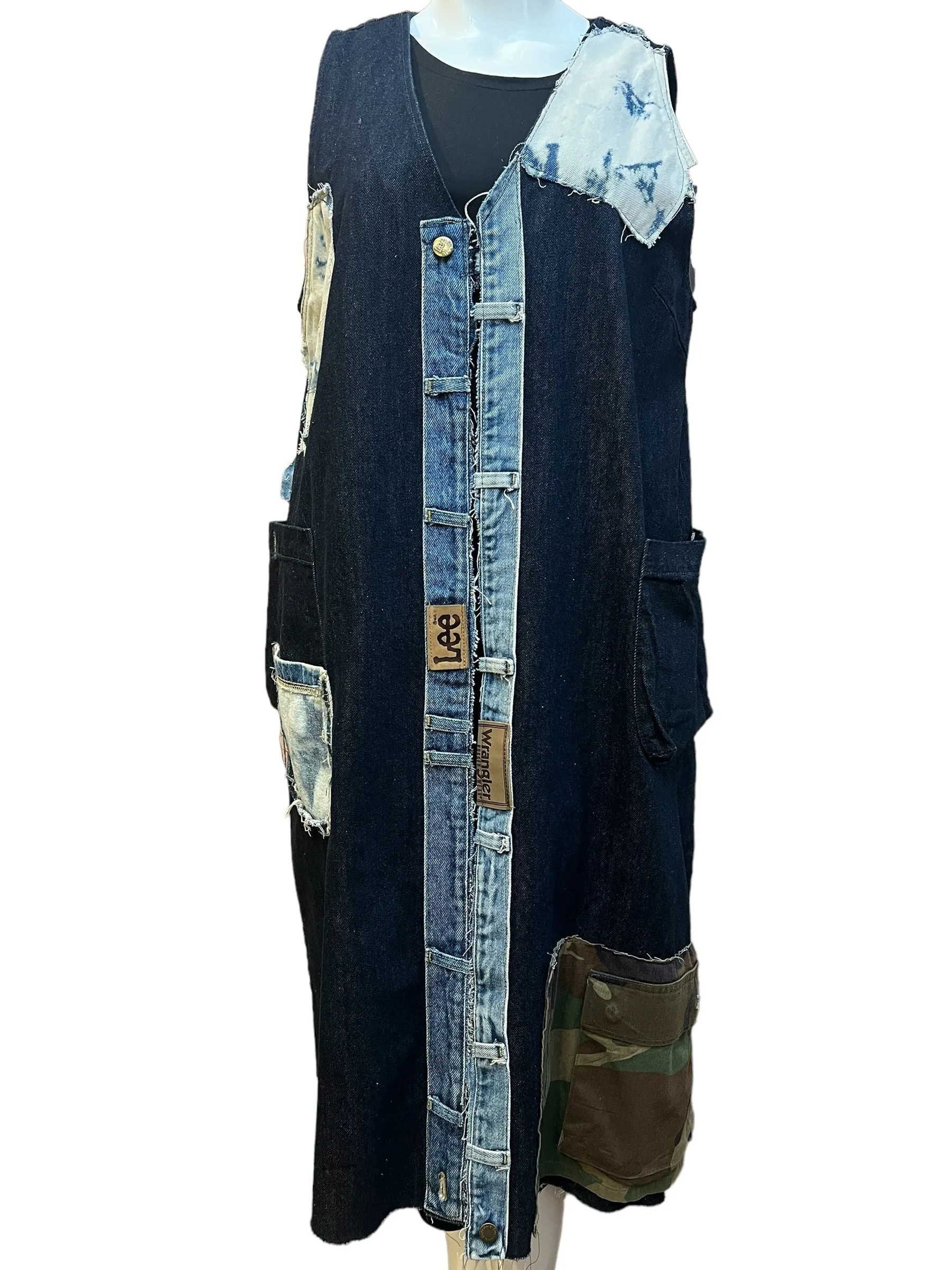 Denim Trench Vest