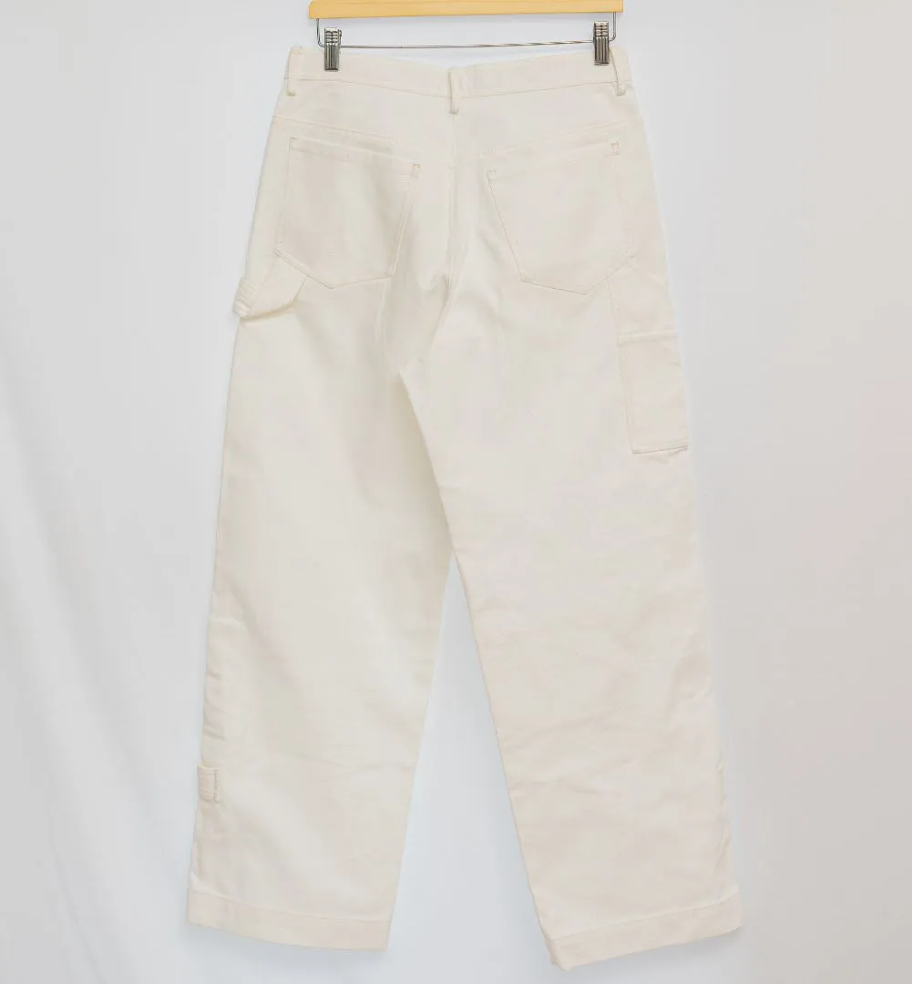 Dion Lee White Wide Leg Denim Pants