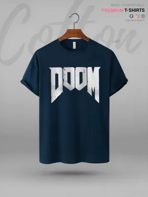 Doomguy Doom Character Name Printed Men's High Quality T-Shirt In Lowest Price
