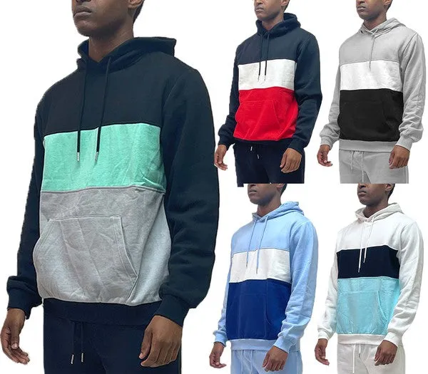 Drippy Colorblock Pullover Hoodie