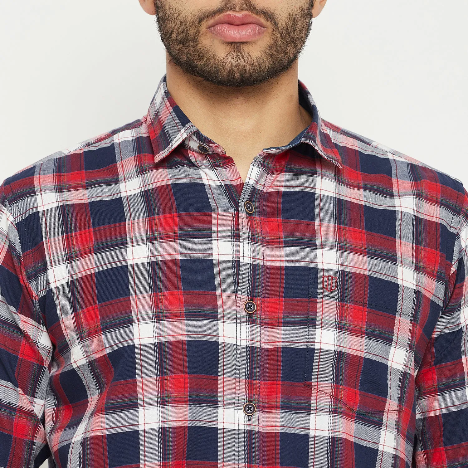 Duke Men Stardust Cotton Full Sleeve Shirt (SDO5CKTB)