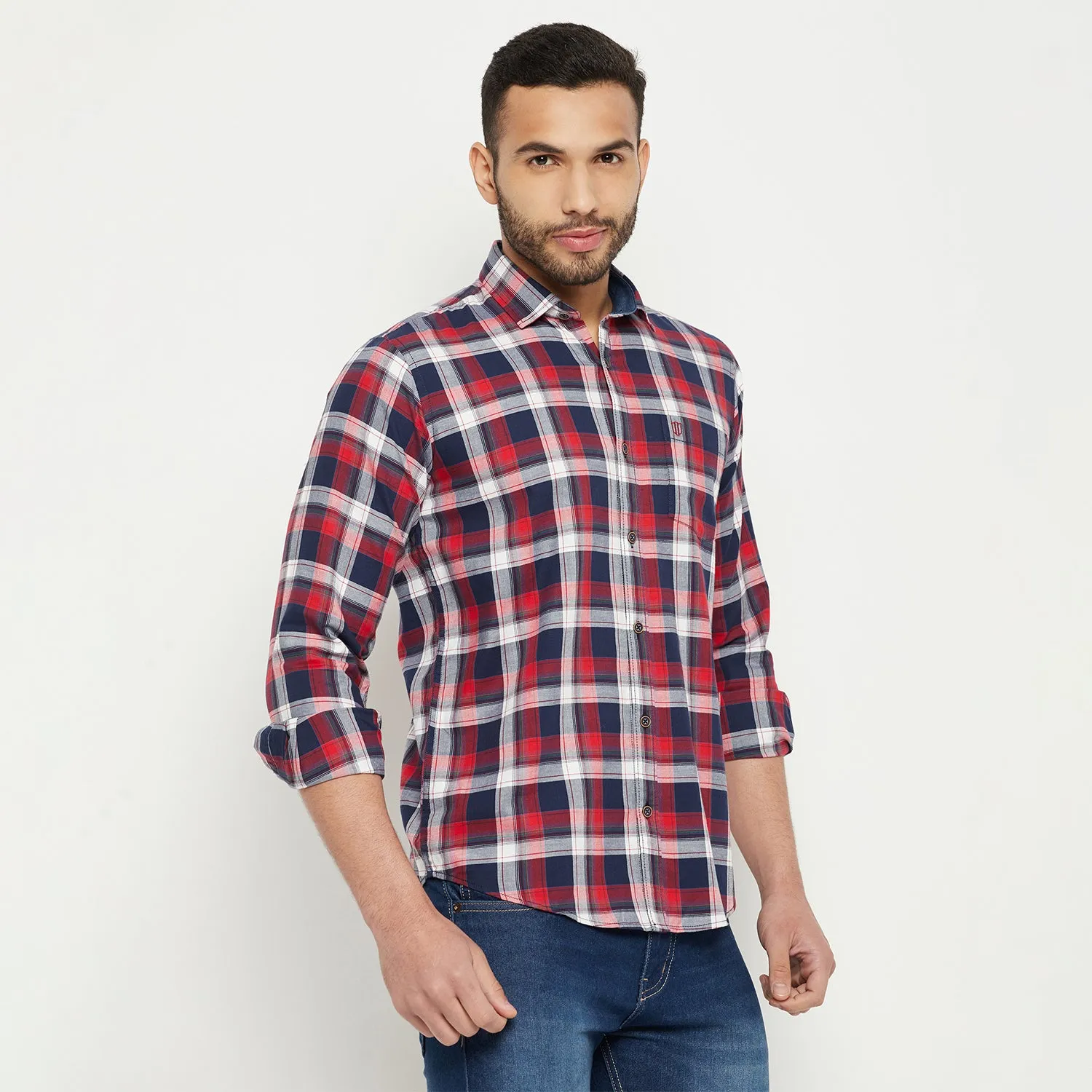 Duke Men Stardust Cotton Full Sleeve Shirt (SDO5CKTB)