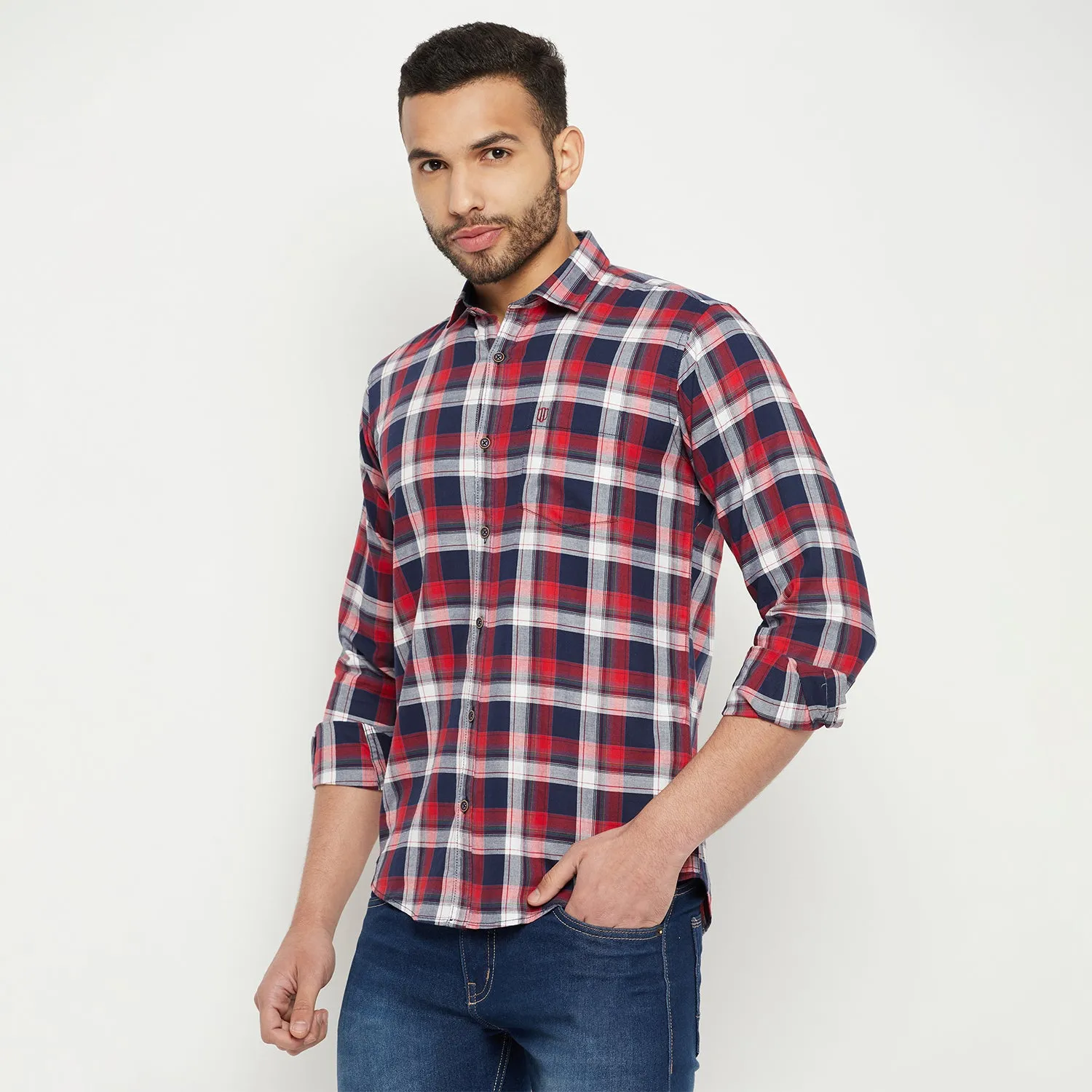 Duke Men Stardust Cotton Full Sleeve Shirt (SDO5CKTB)