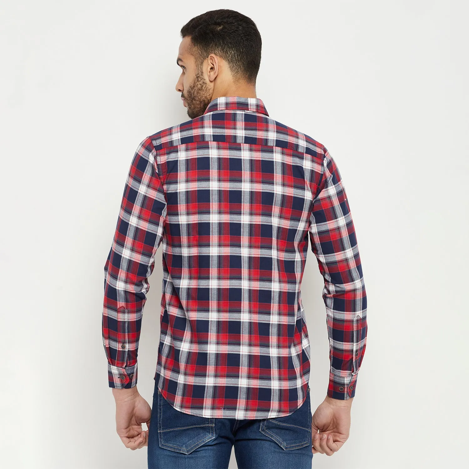 Duke Men Stardust Cotton Full Sleeve Shirt (SDO5CKTB)