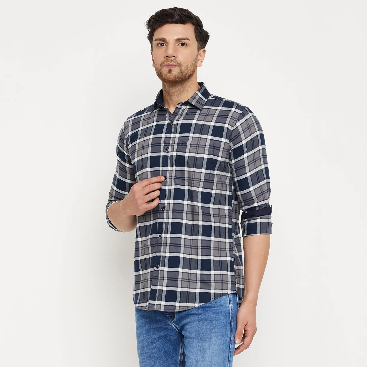Duke Stardust Men Full Sleeve Cotton Shirt (SDO5CKOM)