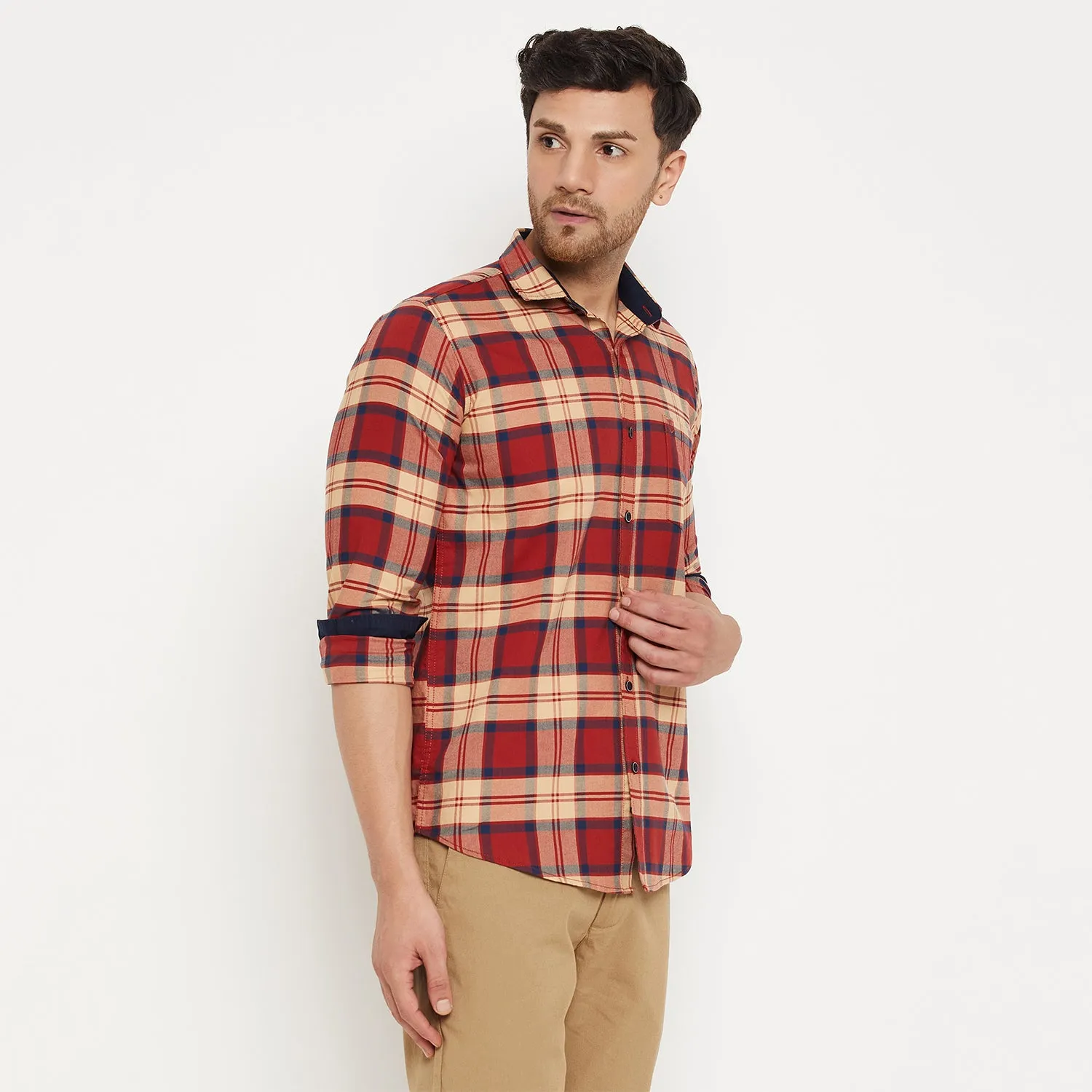 Duke Stardust Men Full Sleeve Cotton Shirt (SDO5CKOM)