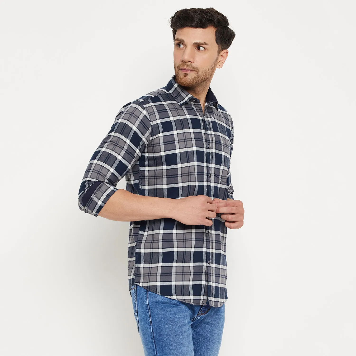 Duke Stardust Men Full Sleeve Cotton Shirt (SDO5CKOM)