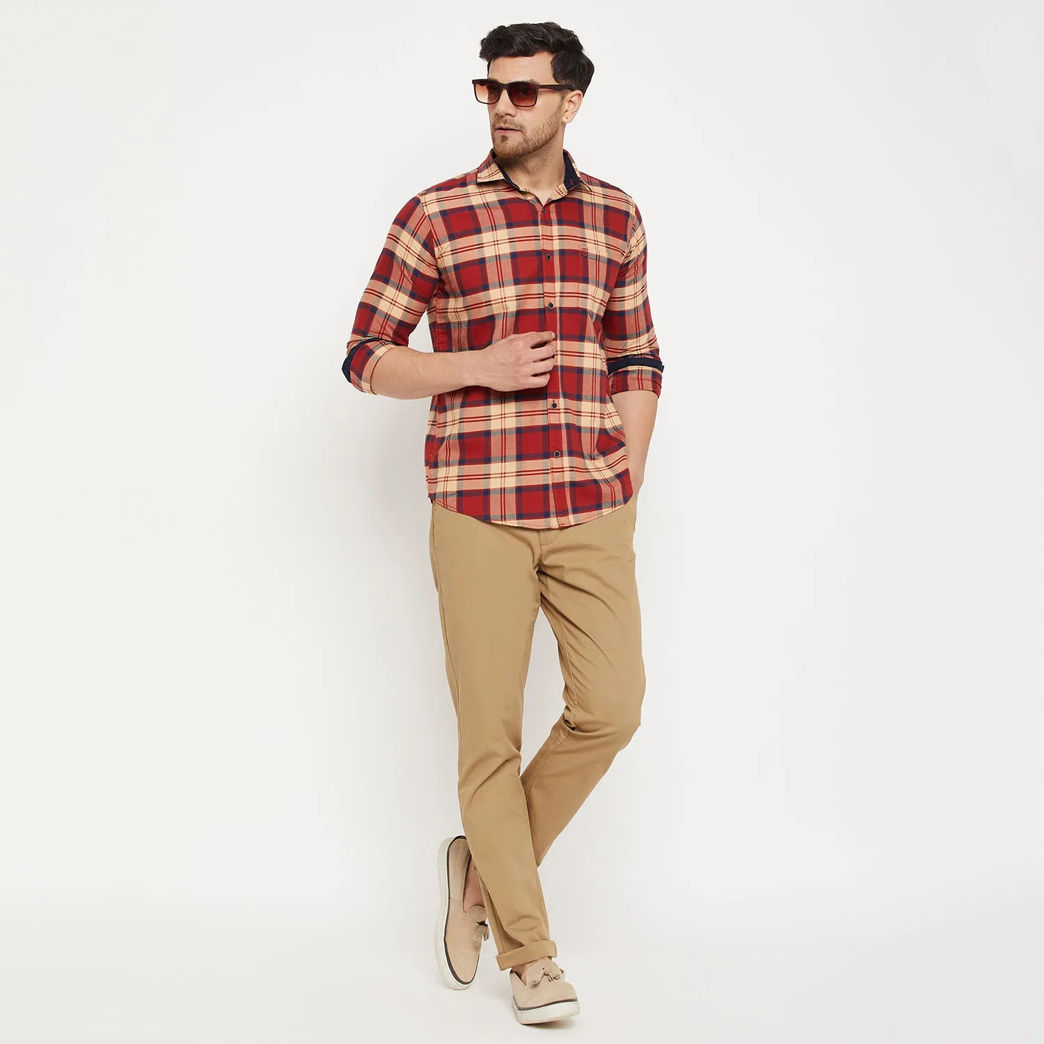 Duke Stardust Men Full Sleeve Cotton Shirt (SDO5CKOM)