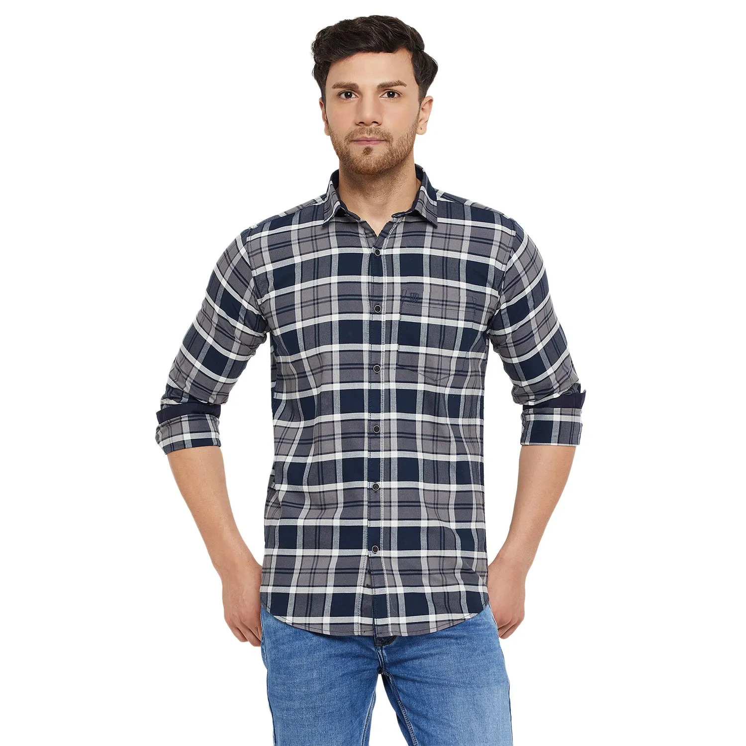 Duke Stardust Men Full Sleeve Cotton Shirt (SDO5CKOM)