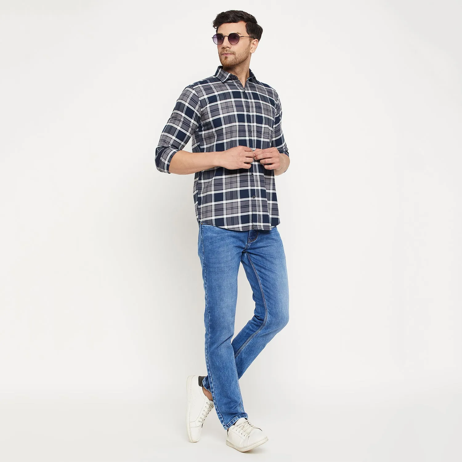 Duke Stardust Men Full Sleeve Cotton Shirt (SDO5CKOM)