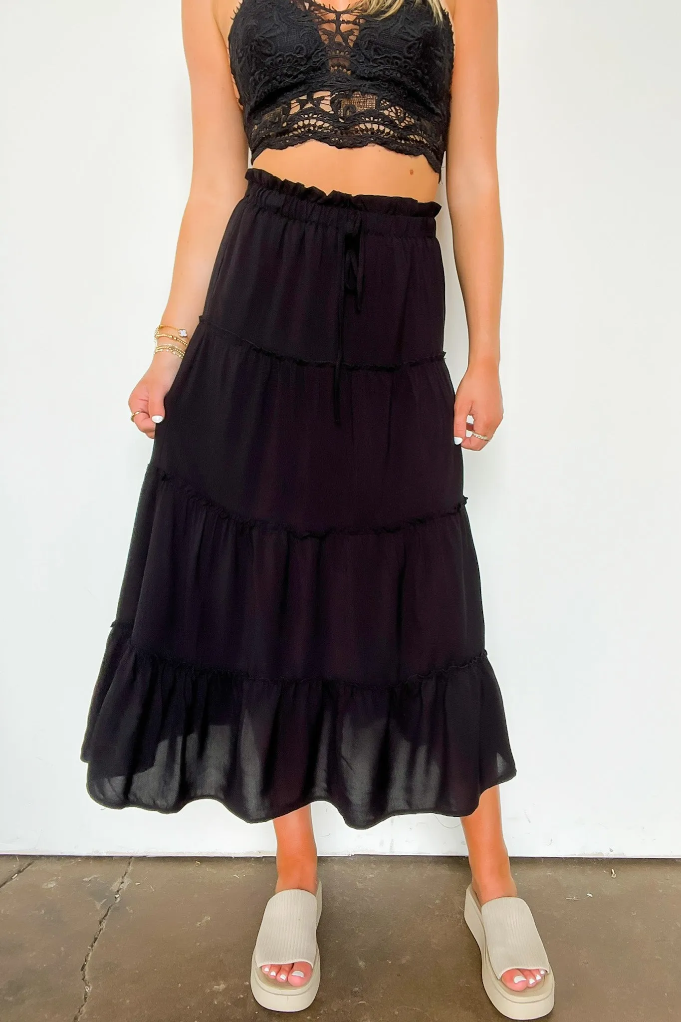 Effortless Intention Ruffle Tiered Maxi Skirt - FINAL SALE