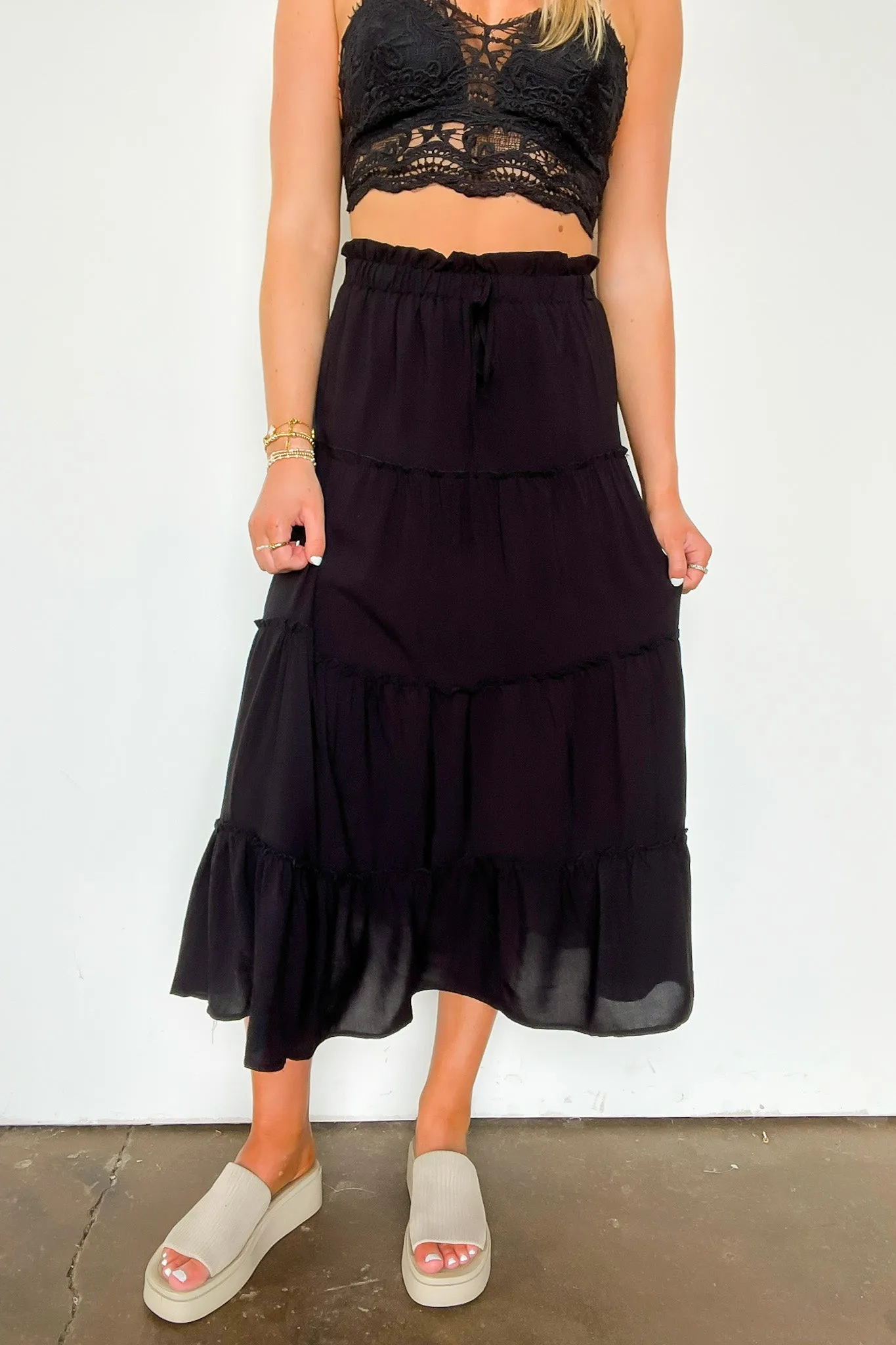 Effortless Intention Ruffle Tiered Maxi Skirt - FINAL SALE