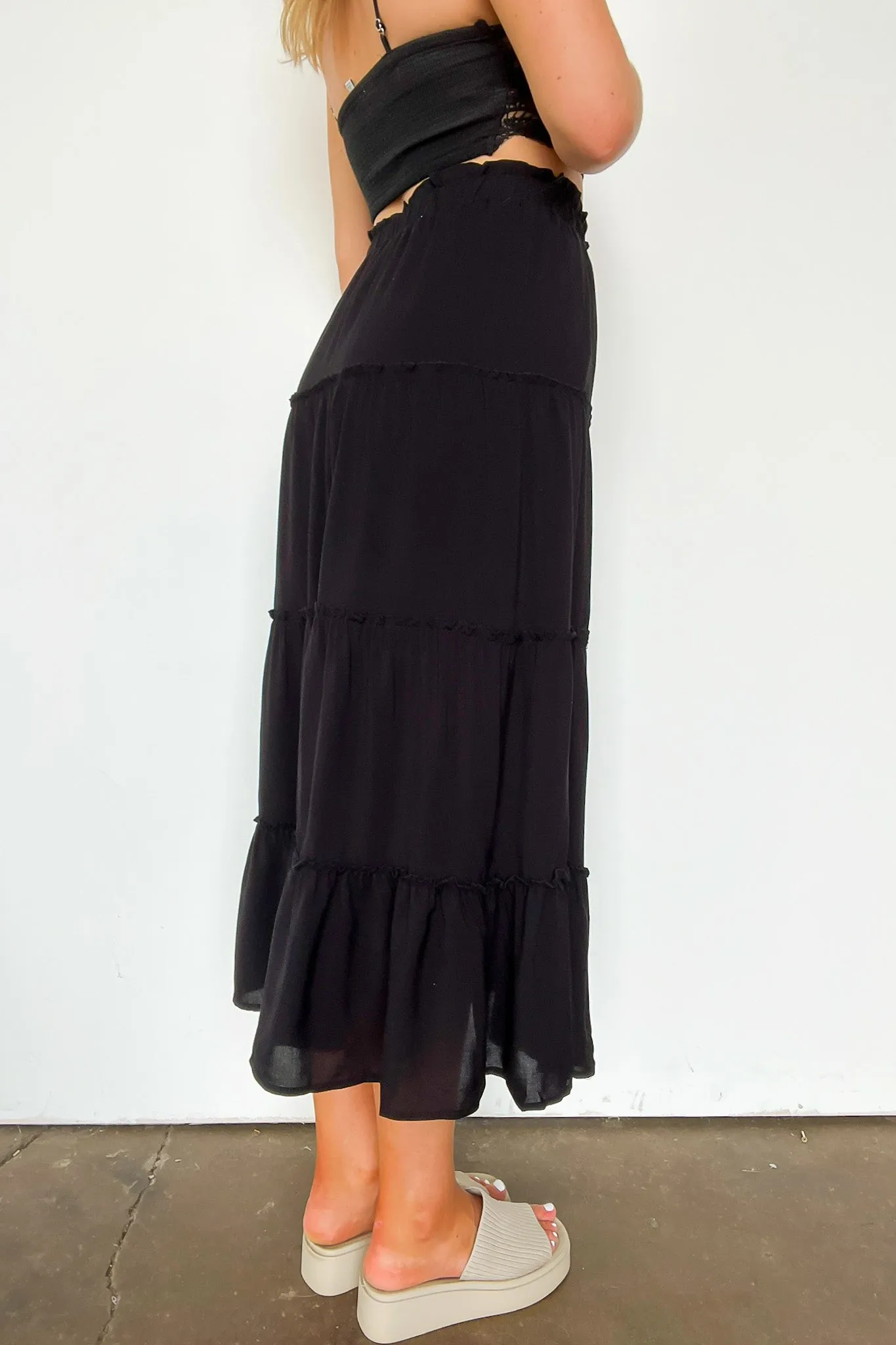 Effortless Intention Ruffle Tiered Maxi Skirt - FINAL SALE