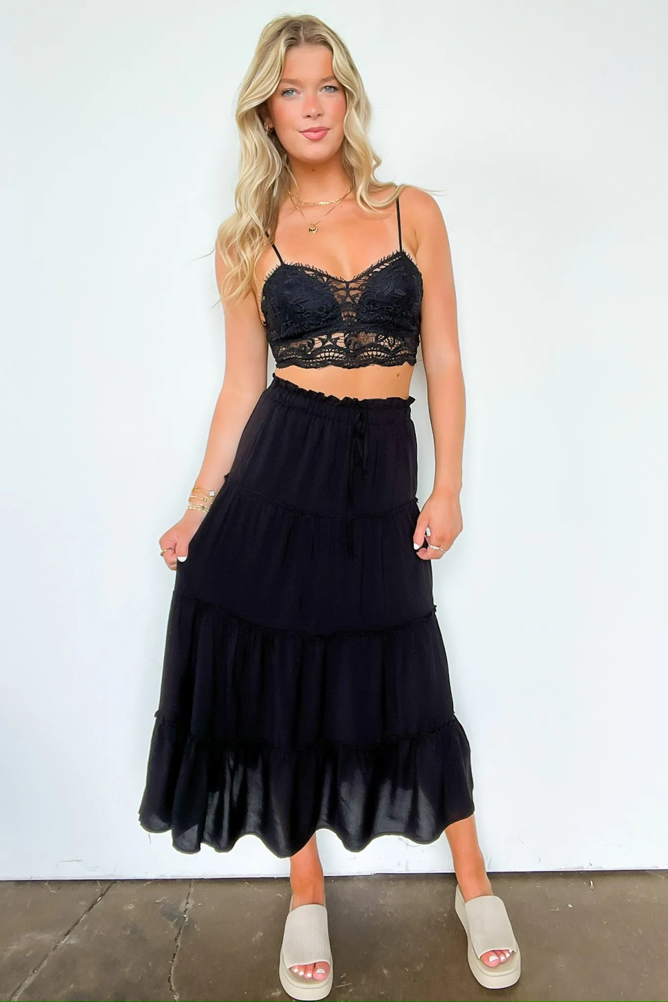 Effortless Intention Ruffle Tiered Maxi Skirt - FINAL SALE