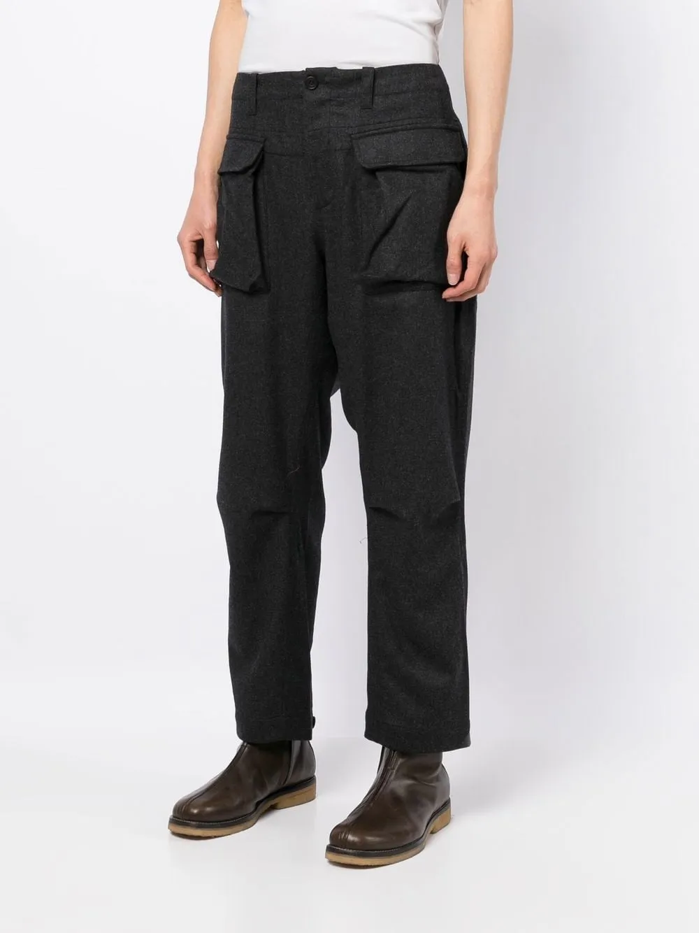 Flap-Pocket Straight-Leg Trousers