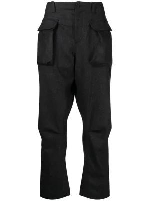 Flap-Pocket Straight-Leg Trousers