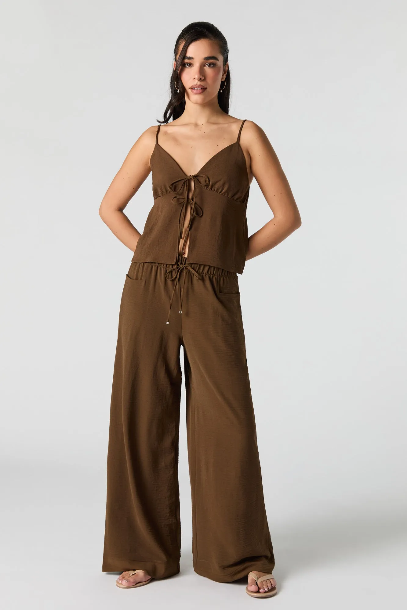 Flowy Tie Front Cami
