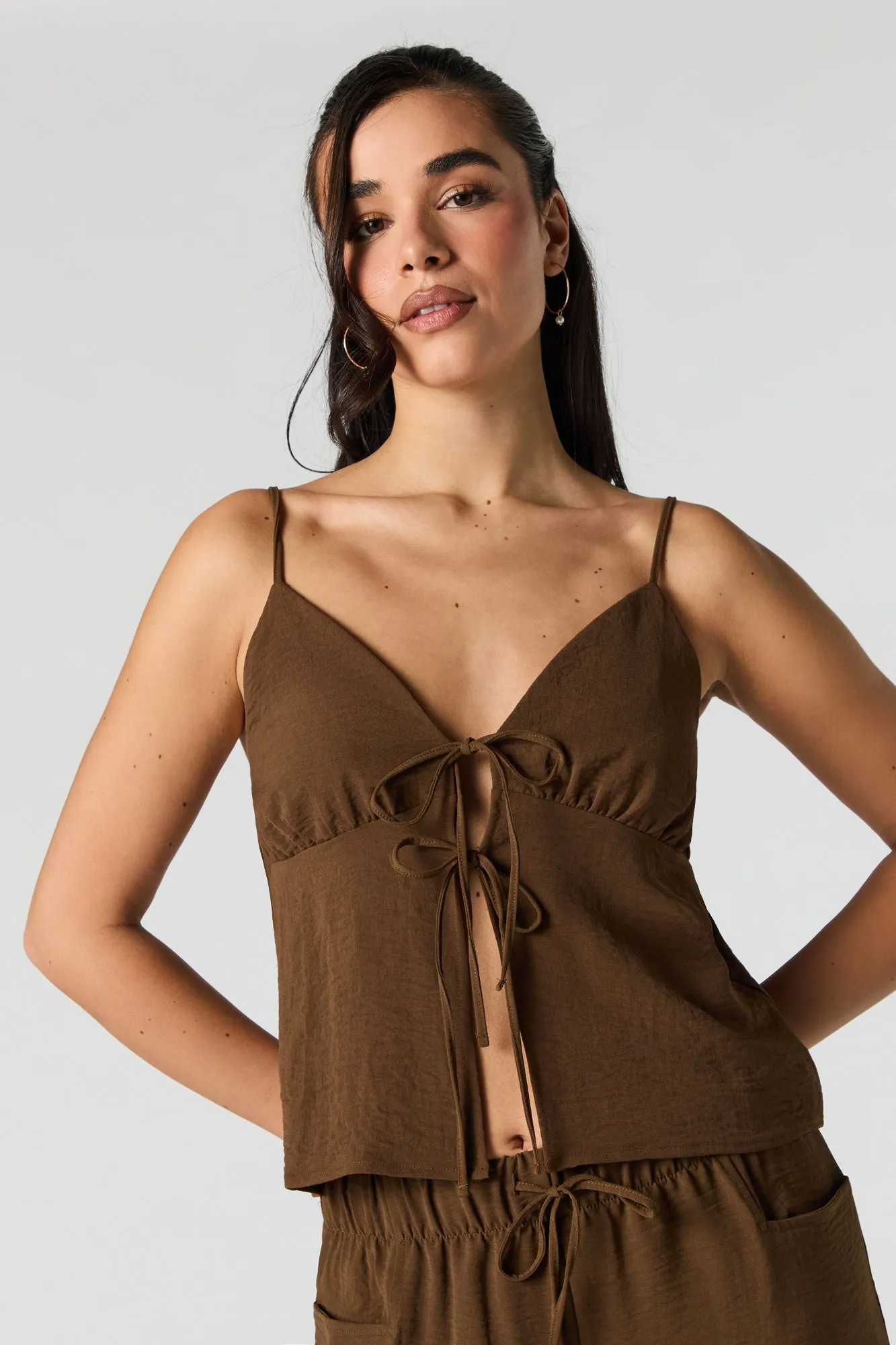 Flowy Tie Front Cami