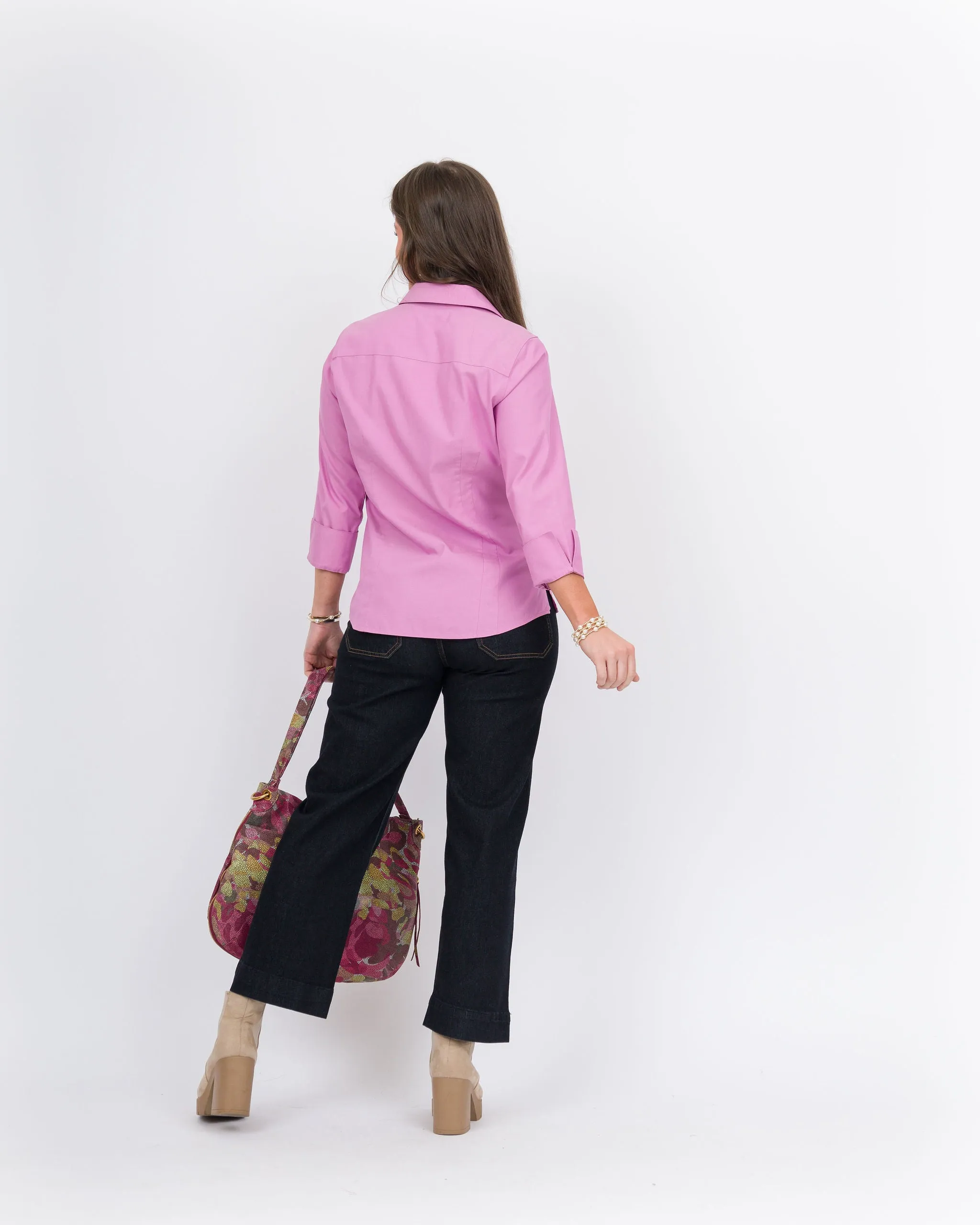 Foxcroft Taylor 3/4 Shirt Rose Quartz