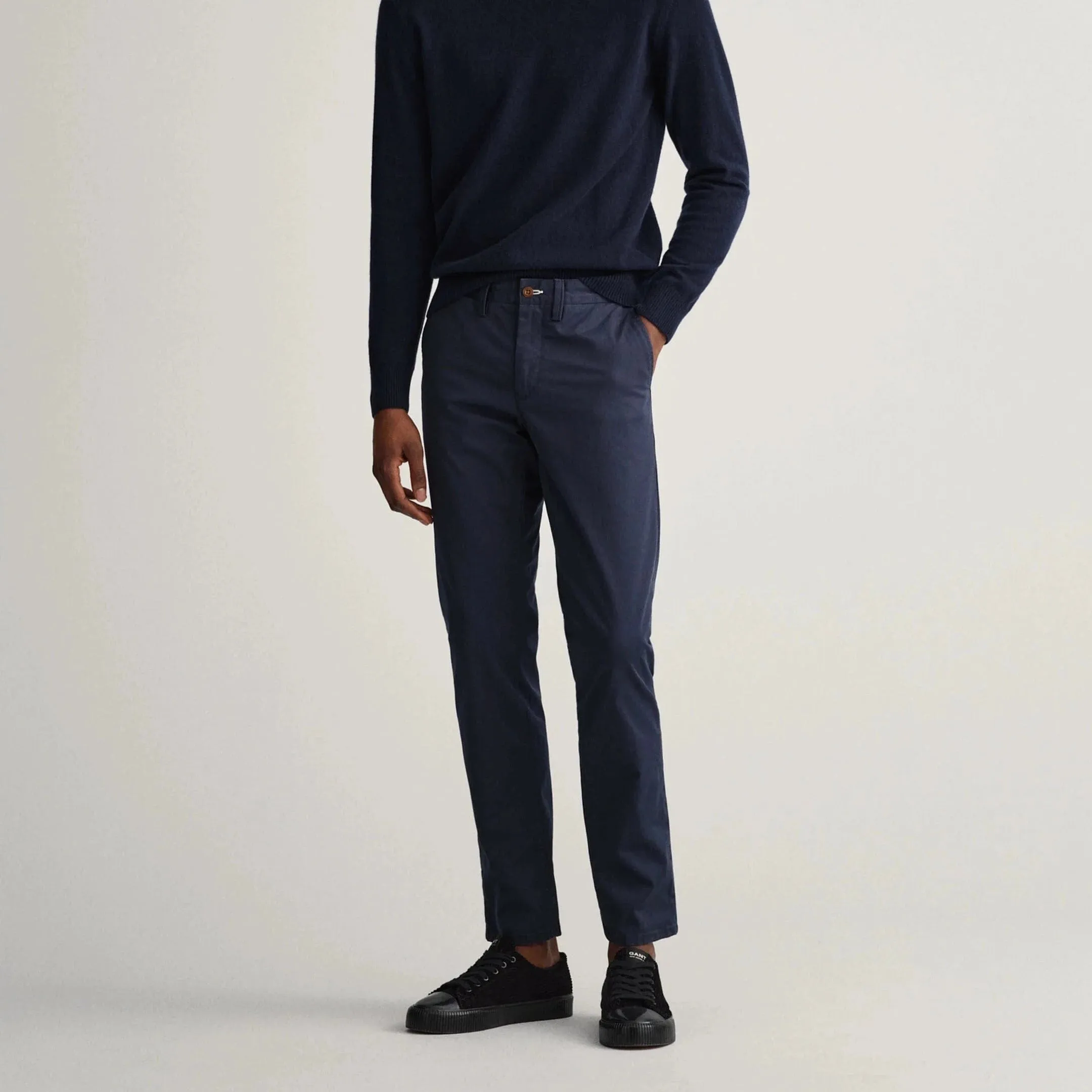 GANT Hallden Slim Fit Twill Chinos Navy
