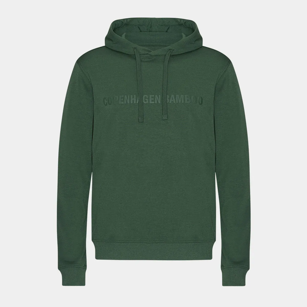 Grøn bambus hoodie med logo