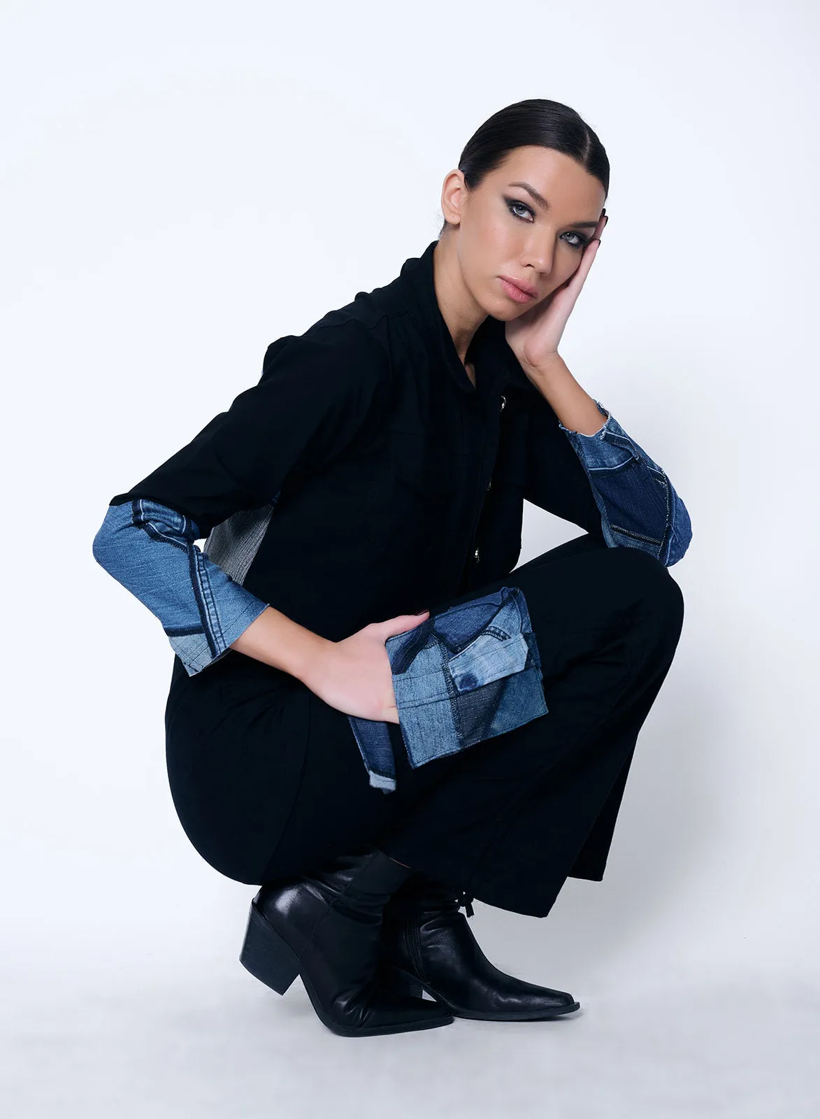 Ink Crop Jacket Remix