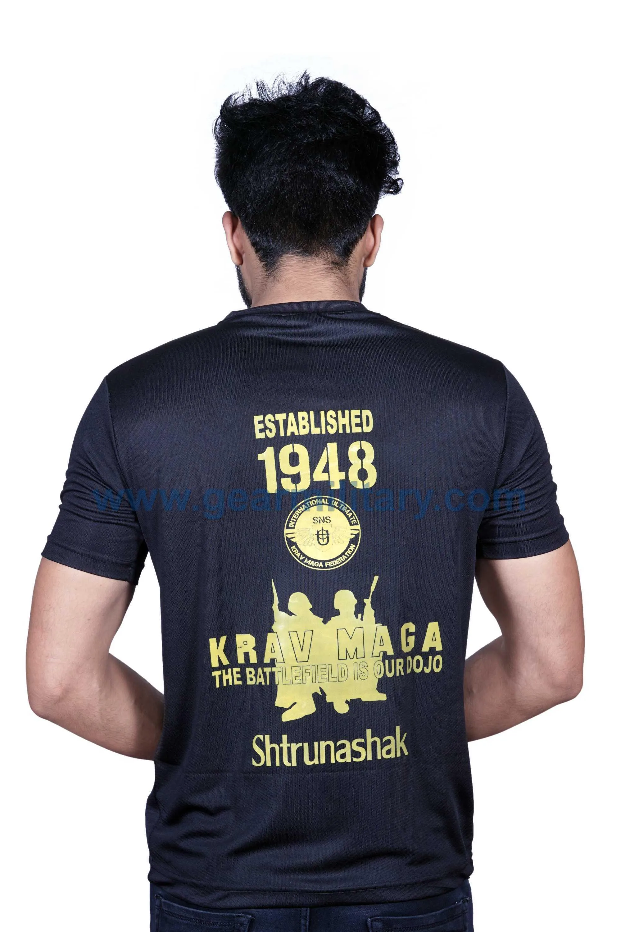Krav Maga Black Half Sleeves T Shirt