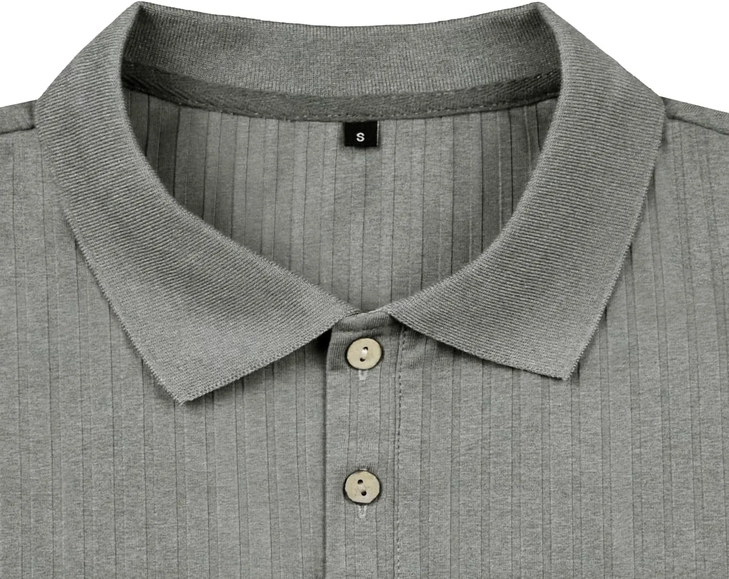 LOGEEYAR Men's Slim Fit Muscle Polo Shirts - Short Sleeve Ribbed Stylish Tees for Casual Everyday Wear
