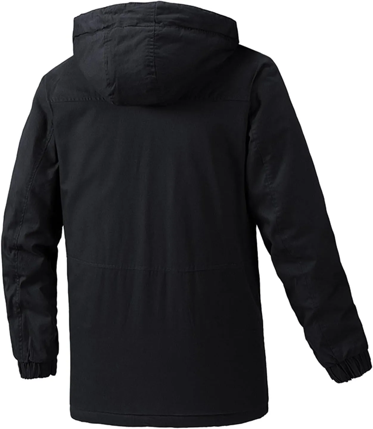 Men's Cargo Jacket 2023 Winter Warm Coats Fleece Lined Jackets with Removable Hood Ski Snow Mountain Windproof Overcoat