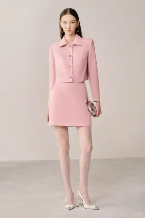 Piken A-line Back Slit Linen Cotton Mini Skirt