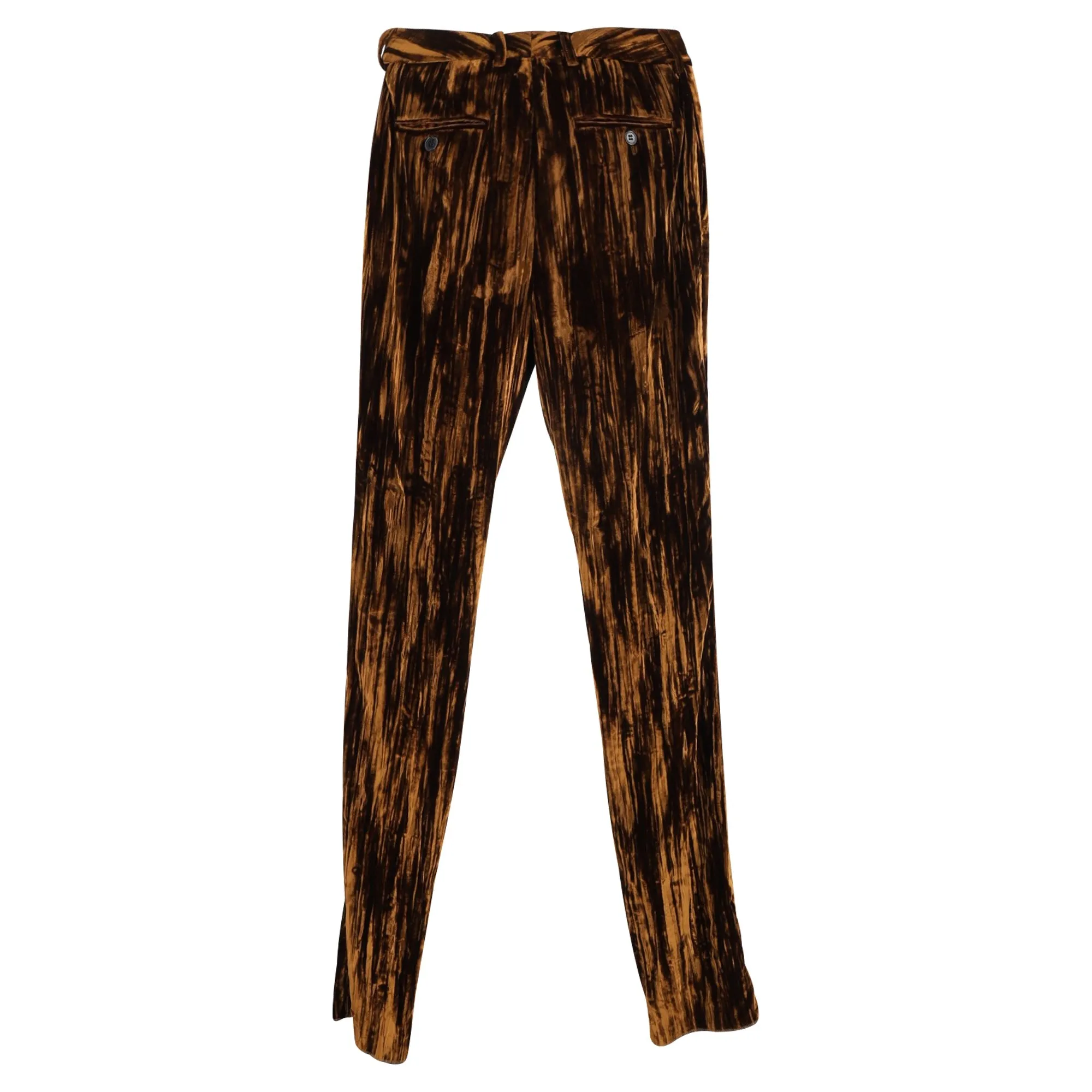 Saint Laurent Straight-Leg Trousers in Brown Velvet