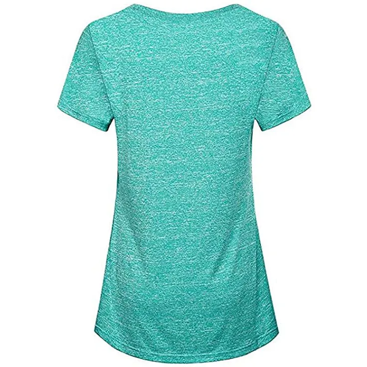 Sidiou Group Anniou Ladies UV Protection UPF 50  Fitness Yoga Sports T-shirt Running Quick-drying Short Sleeve Stretch Top