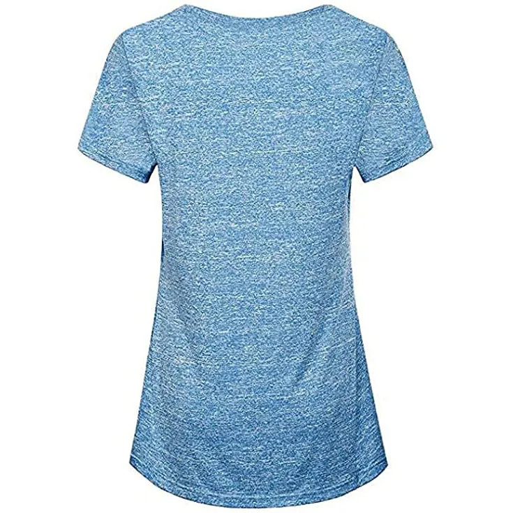 Sidiou Group Anniou Ladies UV Protection UPF 50  Fitness Yoga Sports T-shirt Running Quick-drying Short Sleeve Stretch Top