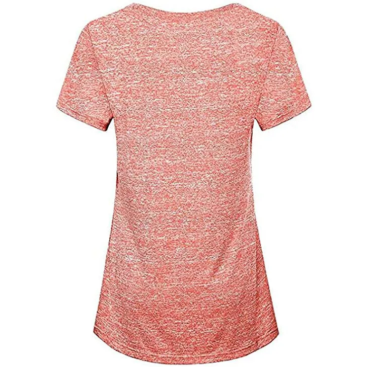 Sidiou Group Anniou Ladies UV Protection UPF 50  Fitness Yoga Sports T-shirt Running Quick-drying Short Sleeve Stretch Top