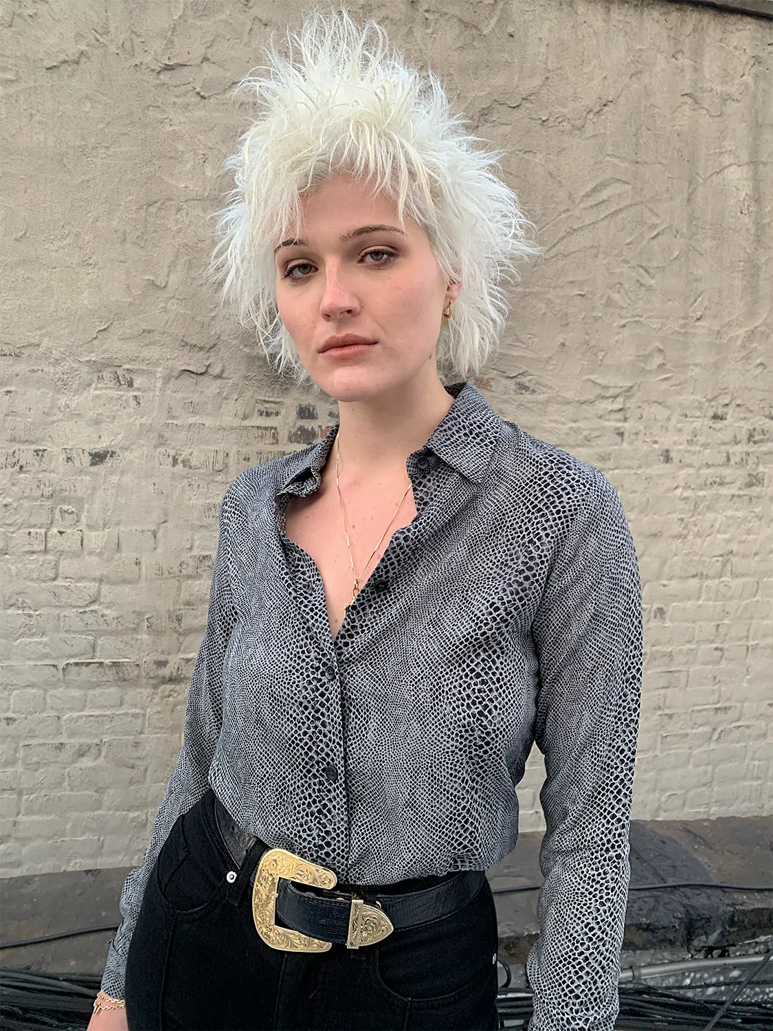 SNAKESKIN BLOUSE