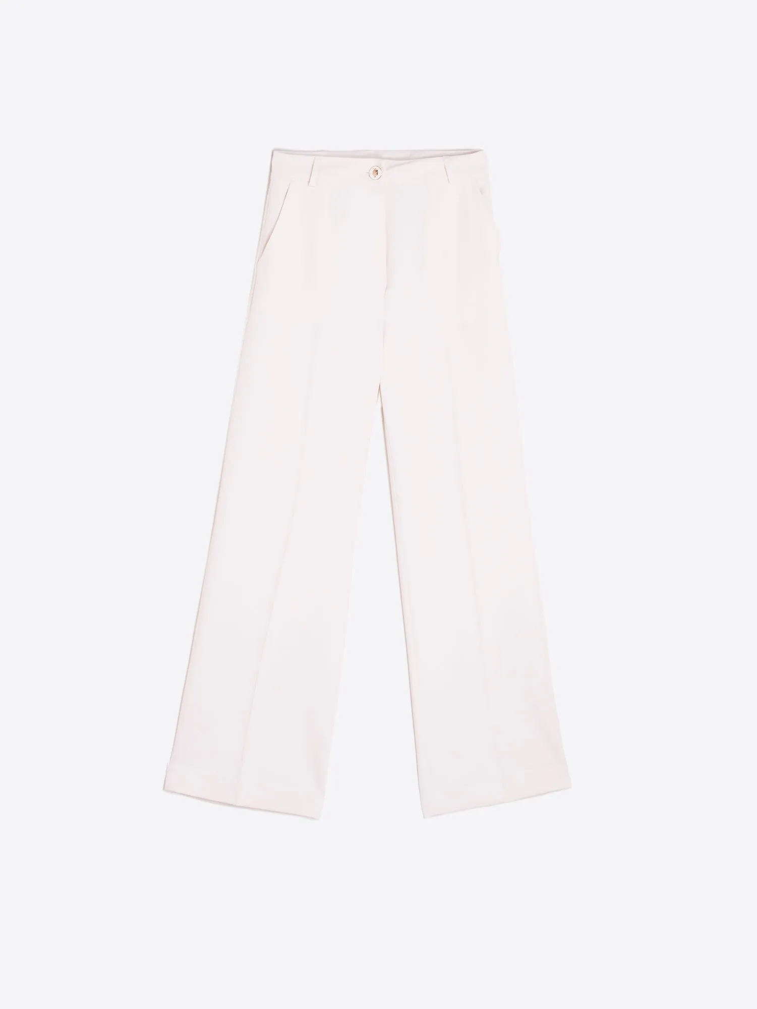 Vilagallo Cream Straight Leg Smart Trousers
