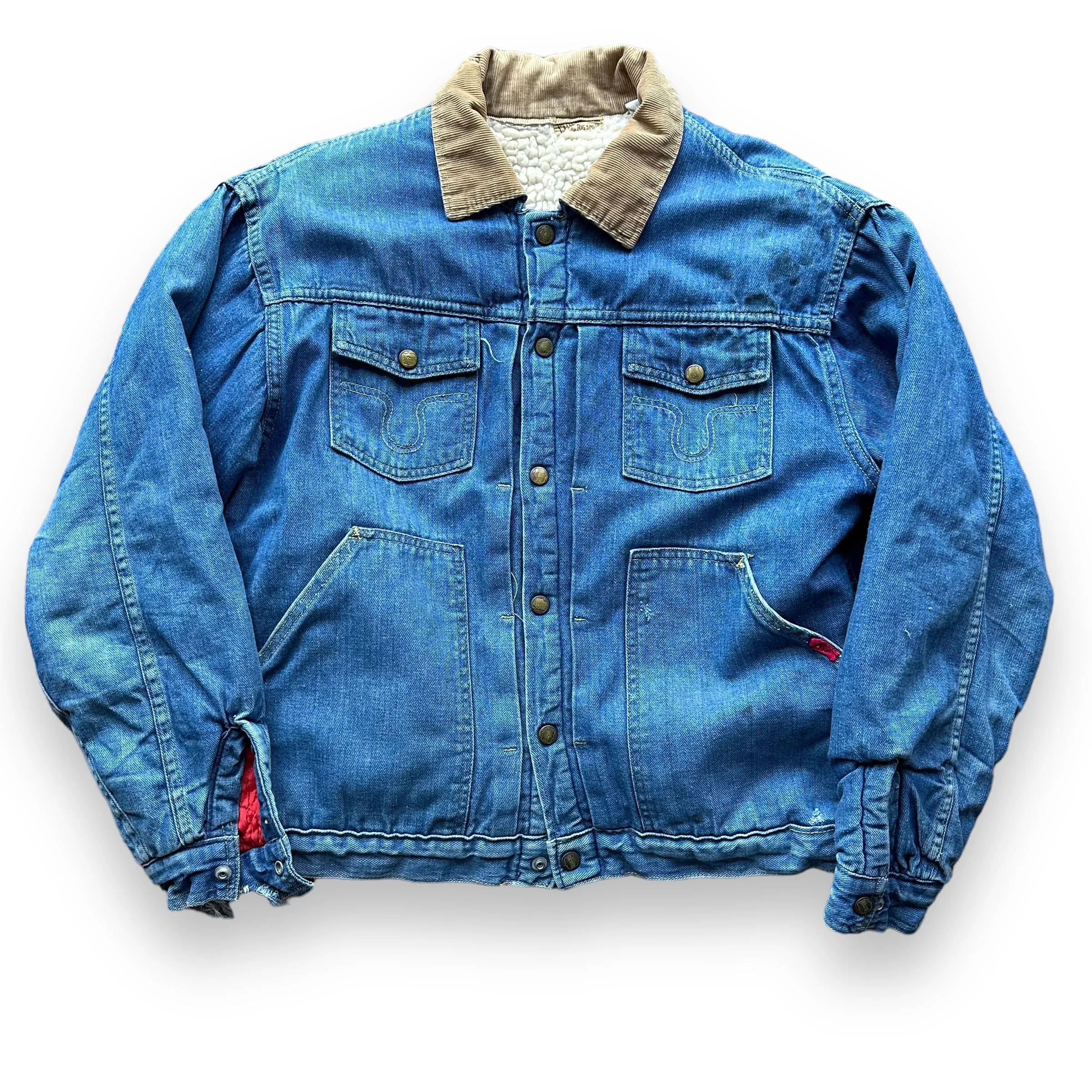 Vintage Buckaroo By Big Smith Sherpa Denim Jacket SZ L | Vintage Denim Workwear Seattle | Seattle Vintage Denim
